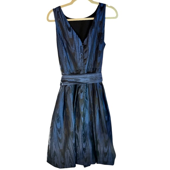 Etcetera Pannier Bubble Hem Dress Blue Jaquard NWT Size 8 - Picture 2 of 5